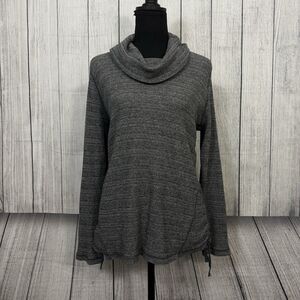 J. Jill Women's Medium Gray Cowl Neck Pullover Long Sleeve Sweater Classic